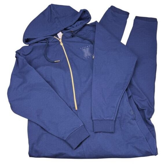 NWT SAVAGE X FENTY Forever Savage Hooded Onesie Size XS Royal Boss Blue - Picture 3 of 6